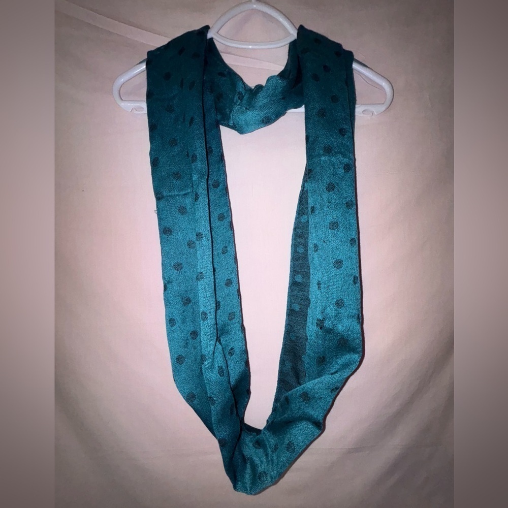 Elegant Teal Polka Dot Infinity Scarf